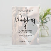 モダン|カスタム結婚写真 招待状 (スタンド正面)