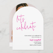 モダン カスタム フォト アーチの招待状 招待状 (正面/裏面)