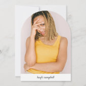 モダン カスタム フォト アーチの招待状 招待状 (裏面)