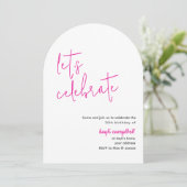 モダン カスタム フォト アーチの招待状 招待状 (スタンド正面)