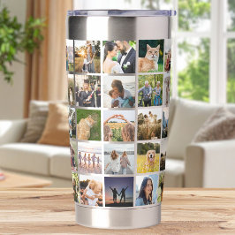 モダン カスタム フォト コラージュ 保温保冷タンブラー