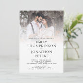 モダン カスタム フォト QR コード ウェディング 招待状 (スタンド正面)