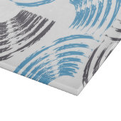 モダン,,カッコいいトレンディー青抽象芸術ブラシストローク カッティングボード (角)