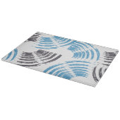 モダン,,カッコいいトレンディー青抽象芸術ブラシストローク カッティングボード (角)