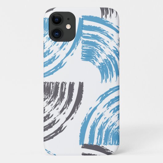 モダン,,カッコいいトレンディー青抽象芸術ブラシストローク Case-Mate iPhoneケース (裏面)
