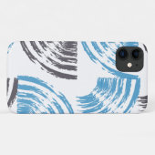 モダン,,カッコいいトレンディー青抽象芸術ブラシストローク Case-Mate iPhoneケース (裏面(横))