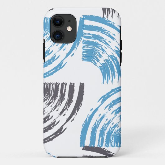 モダン,,カッコいいトレンディー青抽象芸術ブラシストローク Case-Mate iPhoneケース (裏面)