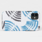モダン,,カッコいいトレンディー青抽象芸術ブラシストローク Case-Mate iPhoneケース (裏面(横))