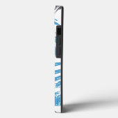 モダン,,カッコいいトレンディー青抽象芸術ブラシストローク Case-Mate iPhoneケース (裏面 / 左)