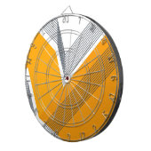 モダン,カッコいいトレンディー，都市，幾何学的シンプル芸術 ダーツボード (正面右)