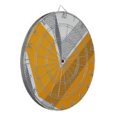 モダン,カッコいいトレンディー，都市，幾何学的シンプル芸術 ダーツボード (正面左)