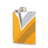 モダン,カッコいいトレンディー，都市，幾何学的シンプル芸術 フラスク (左)