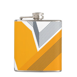 モダン,カッコいいトレンディー，都市，幾何学的シンプル芸術 フラスク