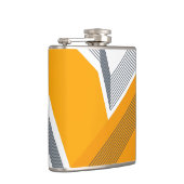 モダン,カッコいいトレンディー，都市，幾何学的シンプル芸術 フラスク (右)