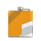 モダン,カッコいいトレンディー，都市，幾何学的シンプル芸術 フラスク (裏面)