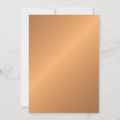 モダン カッパー ブラッシュ ピンク バーガンディー 幾何学 フローラル 招待状 (裏面)