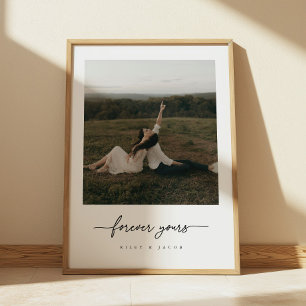 モダン カップル 'Forever Yours' オーダーメイド フォト ポスター