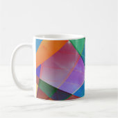 モダン,カラフル三角形,台形図形アート コーヒーマグカップ (左)
