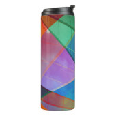 モダン,カラフル三角形，台形図形アート タンブラー (回転左)