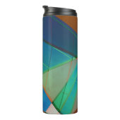 モダン,カラフル三角形，台形図形アート タンブラー (回転右)