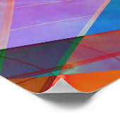 モダン,カラフル三角形,台形図形アート ポスター (角)
