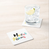 モダン,カラフル,おもしろい,カッコいいトレンディー・ホカス スクエアペーパーコースター (インサイチュ)