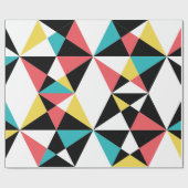 モダン,カラフル,おもしろい,トレンディー，幾何学的パターン ラッピングペーパー (フラット)