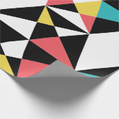 モダン,カラフル,おもしろい,トレンディー，幾何学的パターン ラッピングペーパー (角)