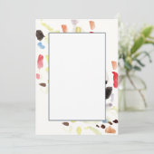 モダン カラフル アブストラクト フラット インビテーション (スタンド正面)