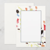 モダン カラフル アブストラクト フラット インビテーション (正面/裏面)
