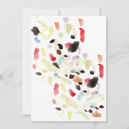 モダン カラフル アブストラクト フラット インビテーション