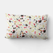 モダン カラフル アブストラクト フルプリント 腰用クッション ランバークッション (裏面)