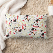 モダン カラフル アブストラクト フルプリント 腰用クッション ランバークッション (ブランケット)