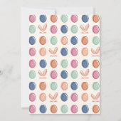 モダン カラフル ウサギ耳 イースター ランチ & 卵の宝探し 招待状 (裏面)