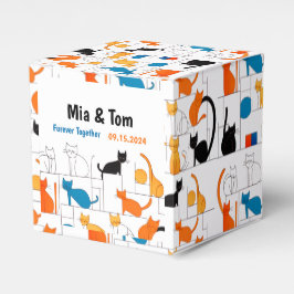 モダン カラフル オーダーメイド エレガント ネコ シルエット フェイバーボックス