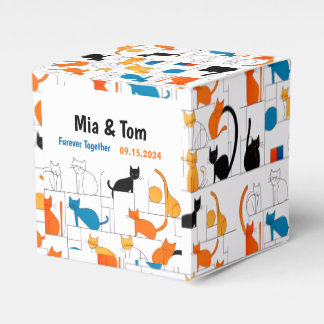 モダン カラフル オーダーメイド エレガント ネコ シルエット フェイバーボックス