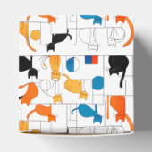 モダン カラフル オーダーメイド エレガント ネコ シルエット フェイバーボックス (上部)