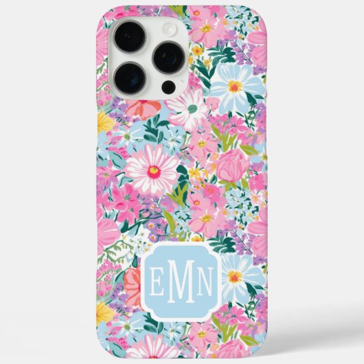 モダン カラフル ガーデン モノグラム Case-Mate iPhoneケース (裏面)