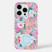 モダン カラフル ガーデン モノグラム Case-Mate iPhoneケース (裏面)