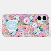 モダン カラフル ガーデン モノグラム Case-Mate iPhoneケース (裏面 (横))