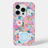 モダン カラフル ガーデン モノグラム Case-Mate iPhoneケース (裏面)