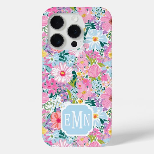 モダン カラフル ガーデン モノグラム Case-Mate iPhoneケース (裏面)