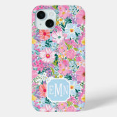 モダン カラフル ガーデン モノグラム Case-Mate iPhoneケース (裏面)