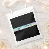 モダン カラフル グラデーション & 編集可能なテキスト フェイバーバッグ (クリップ留めされた状態)