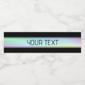 モダン カラフル グラデーション & 編集可能なテキスト ペットボトルラベル (シングルラベル)