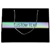 モダン カラフル グラデーション & 編集可能なテキスト ラージペーパーバッグ (正面)