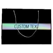 モダン カラフル グラデーション & 編集可能なテキスト ラージペーパーバッグ (裏面)