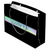 モダン カラフル グラデーション & 編集可能なテキスト ラージペーパーバッグ (裏面アングル)