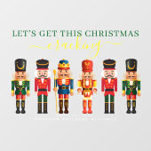 モダン カラフル コーポレート ナッツクラッカー クリスマス ウィンドウサイン (シート)