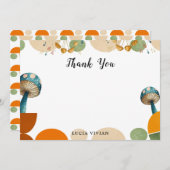 モダン カラフル ジオメトリック キノコ 感謝カード (正面/裏面)